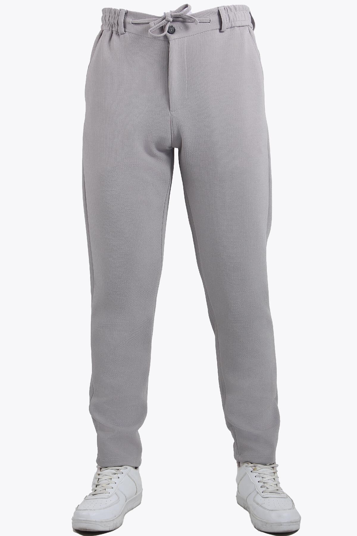 Pantolonmckanzie939 Tırtıklı Kumaş Beli Lastikli Pantolonkadınerkek
