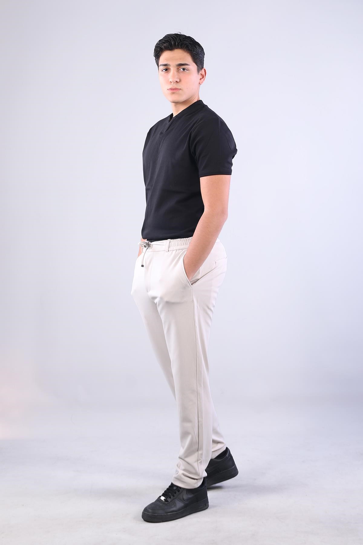 Pantolonmckanzie950 Pütürlü Kumaş Jogger Pantolonkadınerkek