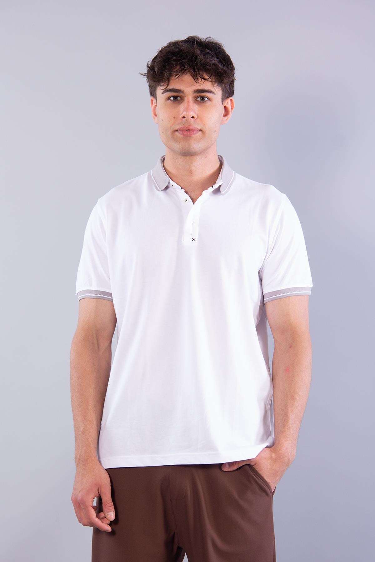 T-shirtmckanzieV7040 Oxford Pat Katlamalı A.Yaka T-shirtkadınerkek