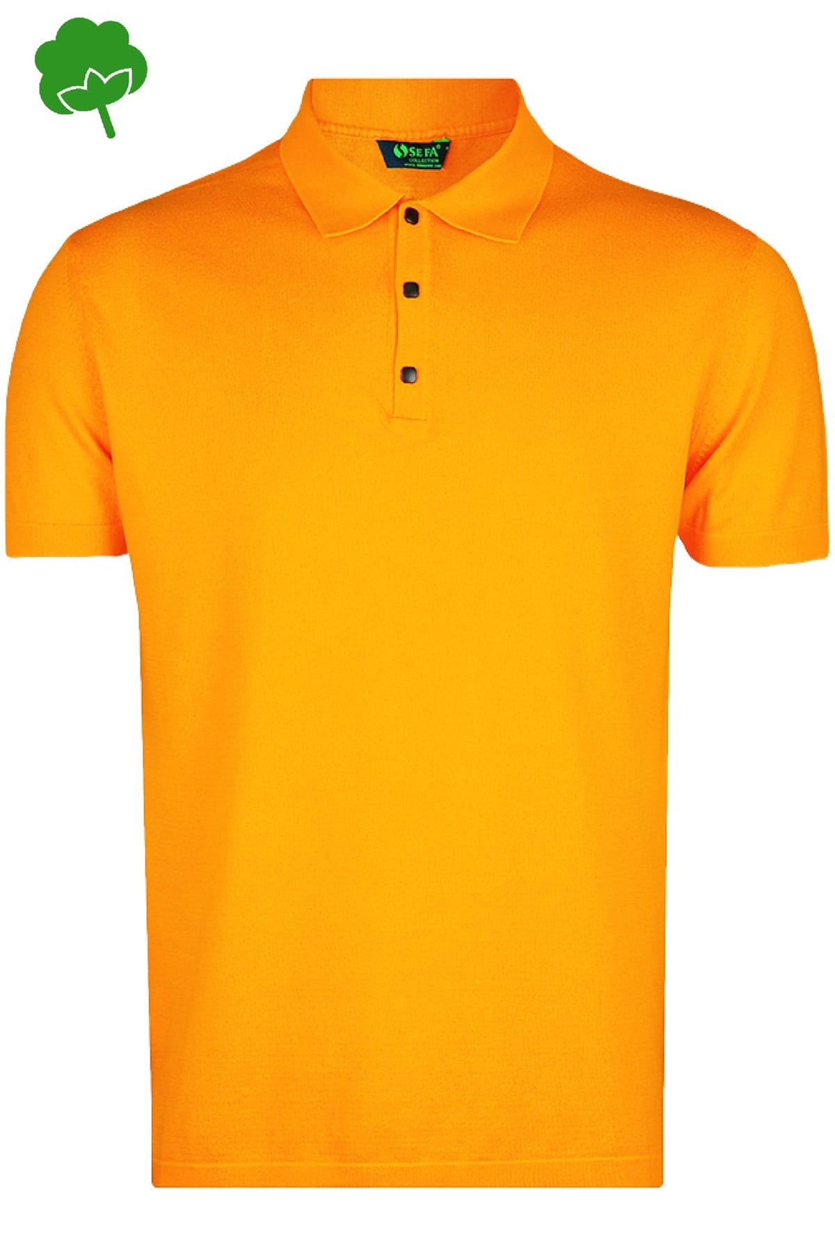 %100 Pamuk Kavuniçi Çıtçıtlı Polo Yaka Triko Tişört