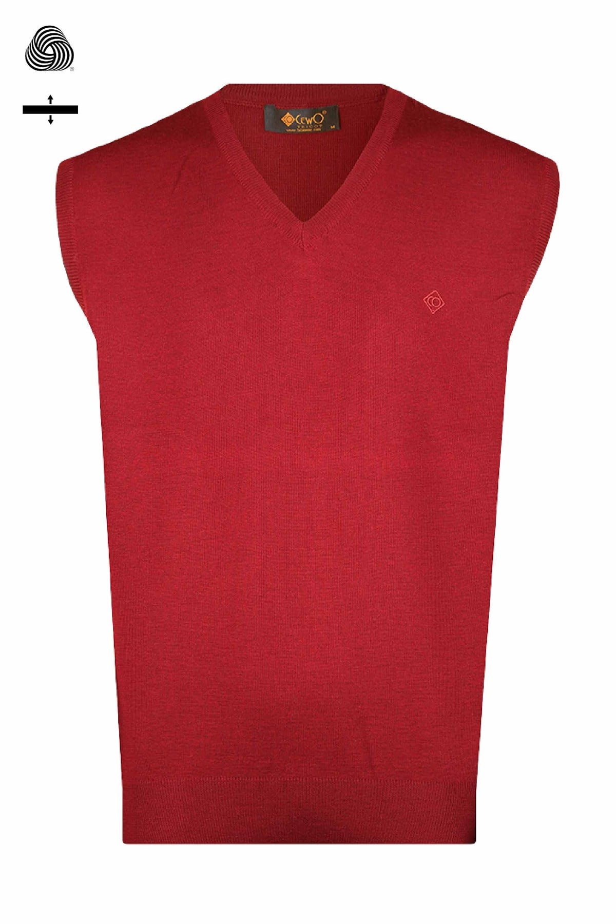 Çelik Örme Klasik Kalıp Yünlü Bordo Süveter