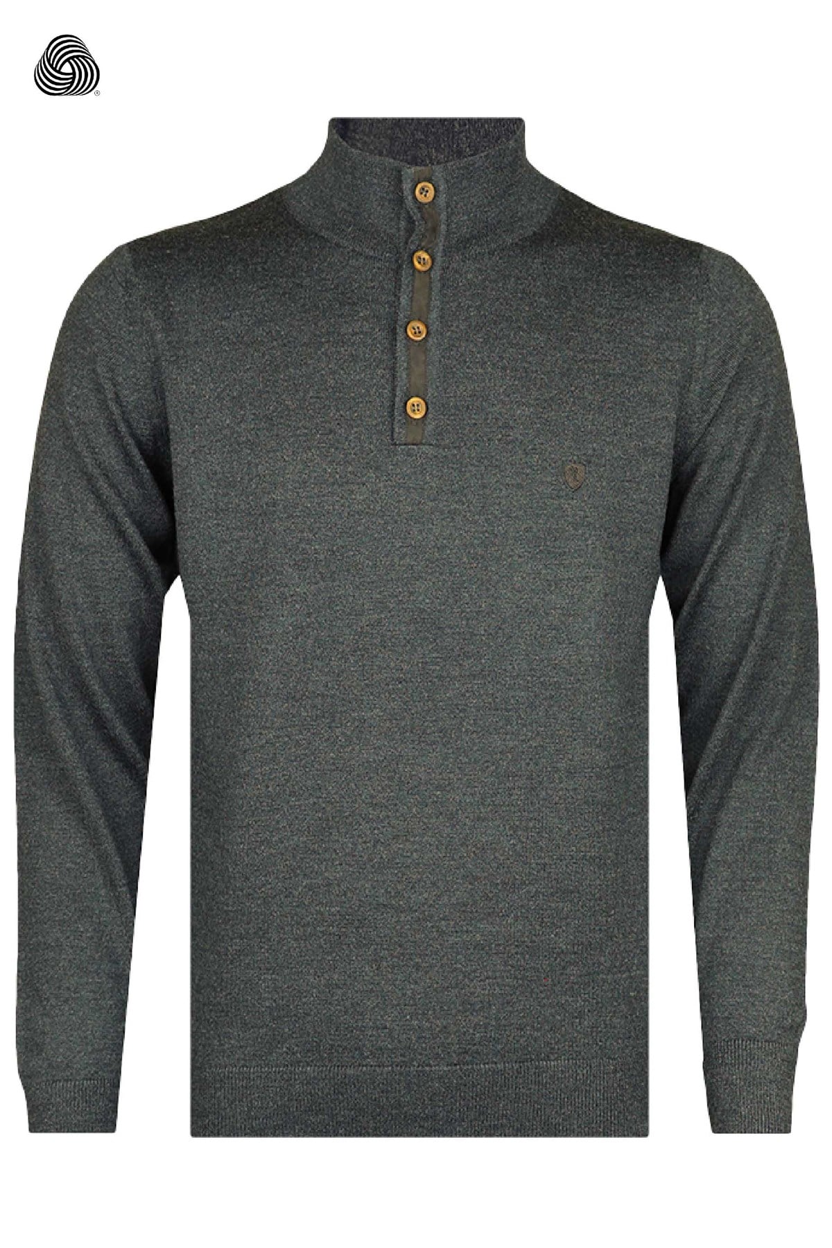 Neyir Triko Regular Fit Kalıp Antrasit Yarım Balıkçı Yaka Tasarım Triko