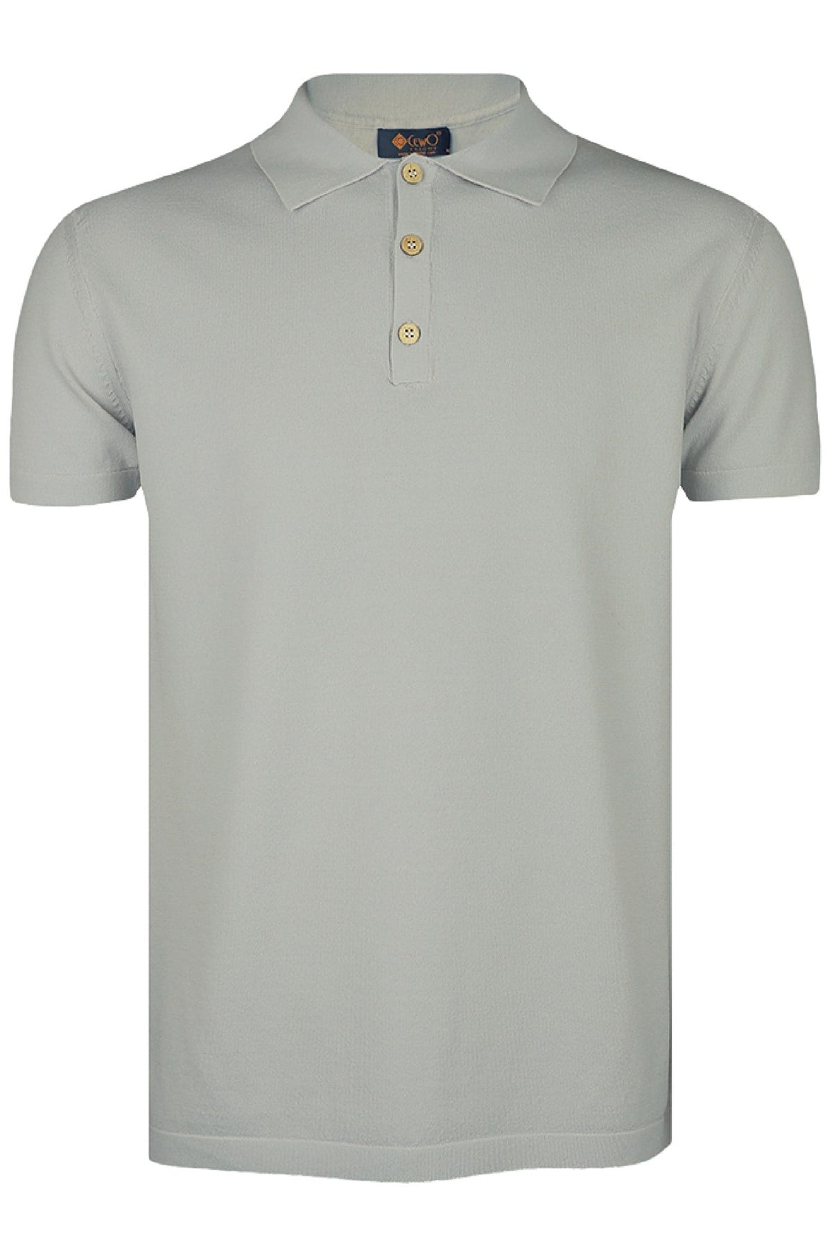 Basic Gümüş Polo Triko Tişört