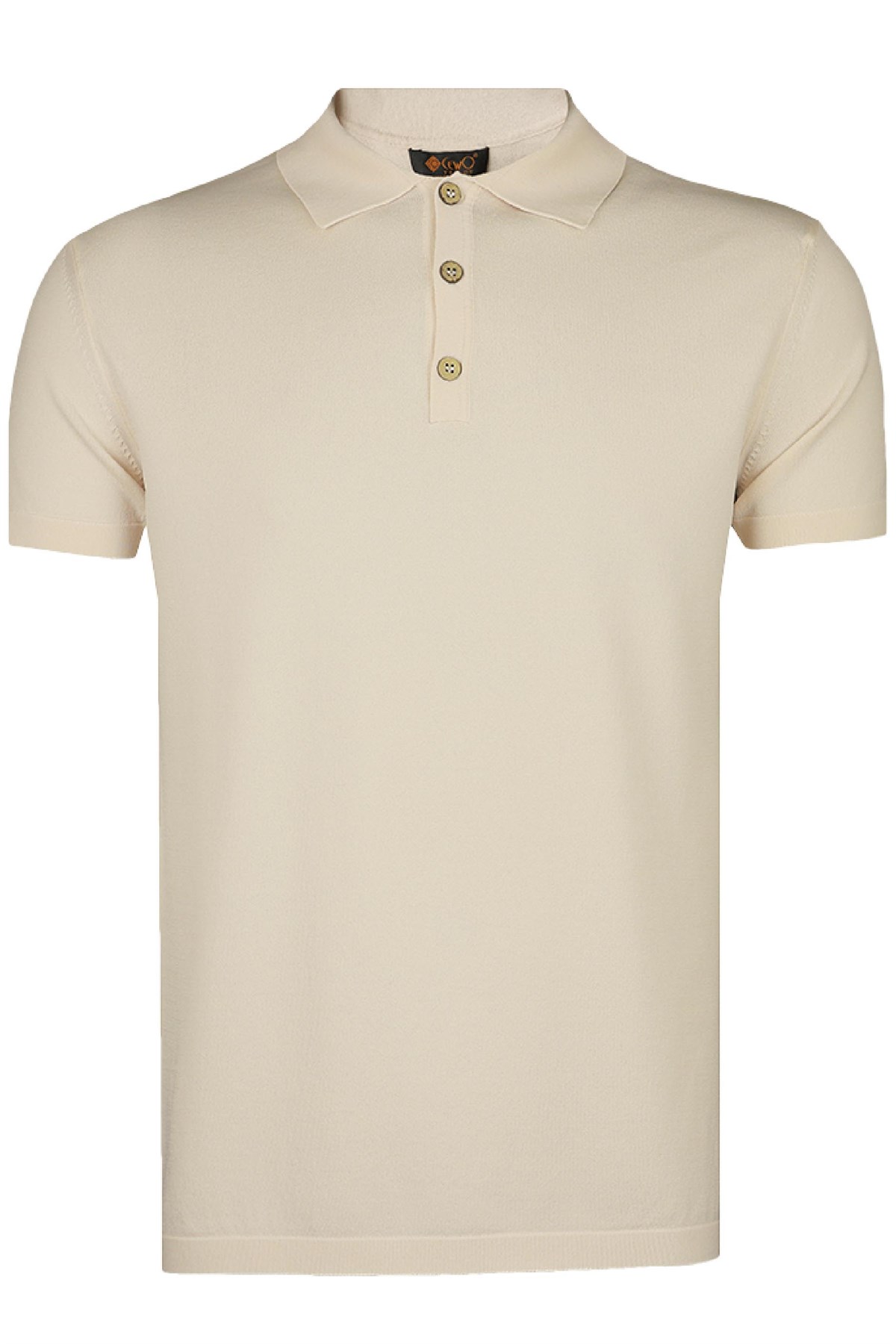 Büyük Beden Basic Şeftali Polo Triko Tişört