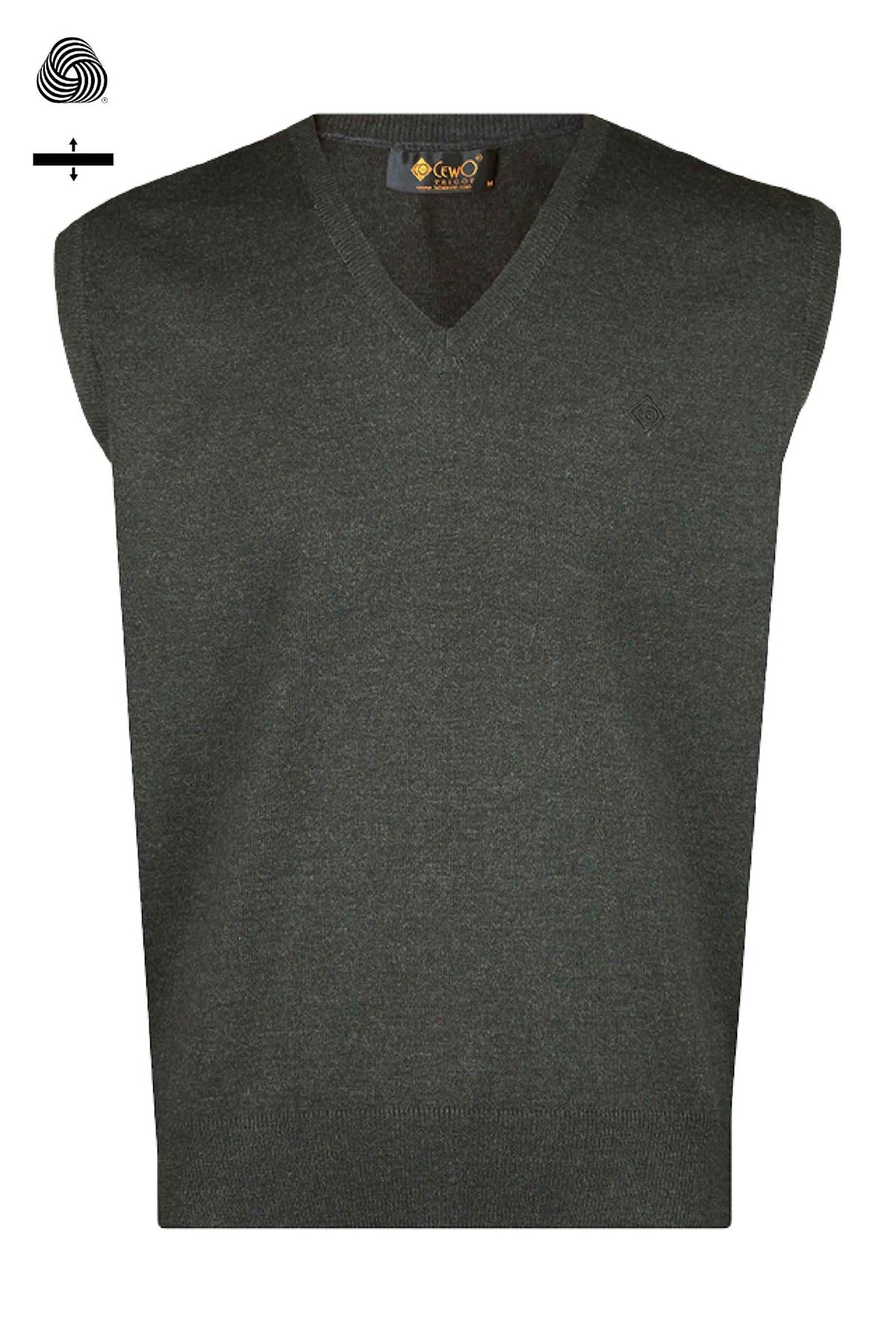 Çelik Örme Klasik Kalıp Yünlü Antrasit Süveter