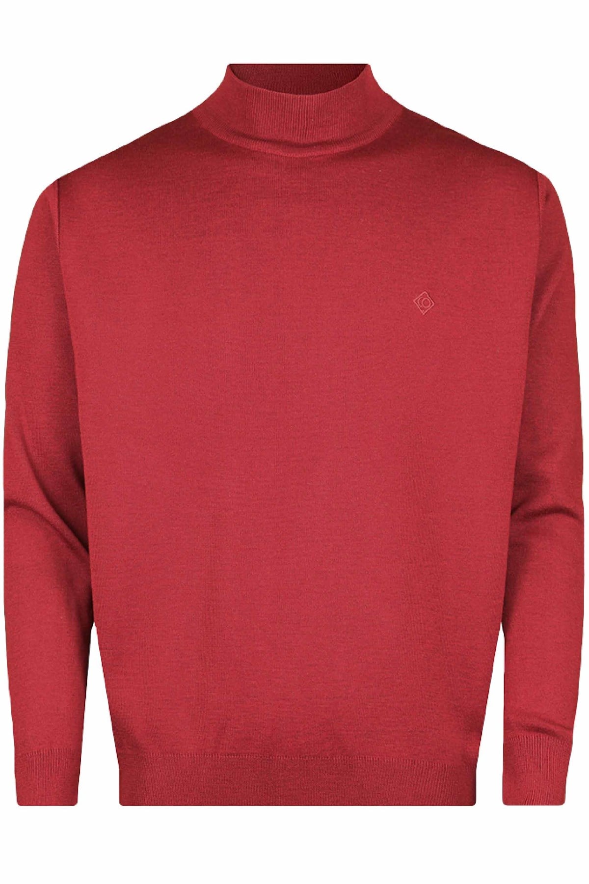 Çelik Örme Klasik Kalıp Yünlü Yarım Balıkçı Yaka Bordo Triko