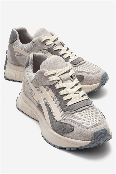 98-83147-2-BUZ SUET/BEJCALINA Buz Süet Bej Kadın Sneaker