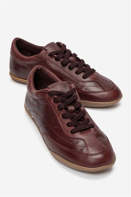 223-26101-7-BORDO CILTCOLETTE Bordo Cilt Hakiki Deri Kadın Günlük Spor Ayakkabı