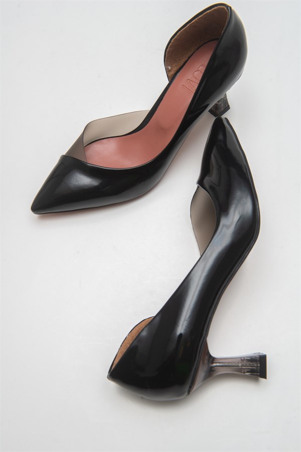 CURLY Siyah Rugan Kadın Topuklu Ayakkabı