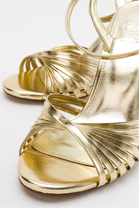 GİBS Altın Kadın Topuklu Ayakkabı