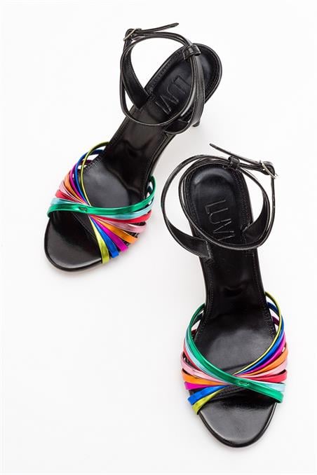 GİBS Siyah Multi Kadın Topuklu Ayakkabı
