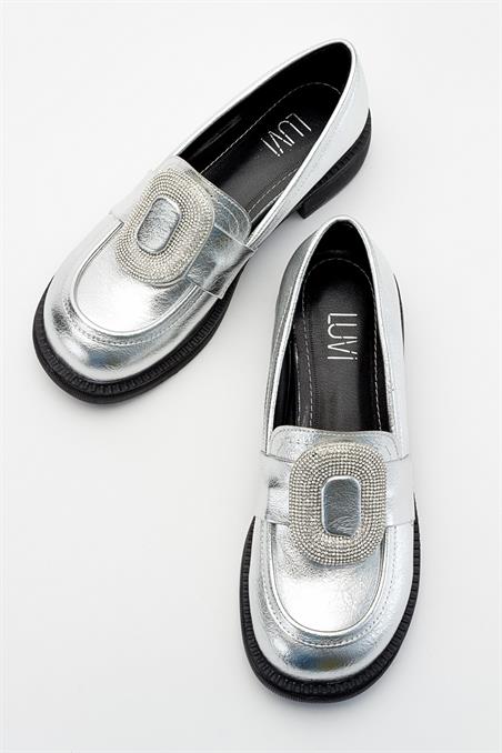 LESA Gümüş Kadın Loafer  Ayakkabı