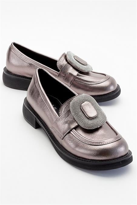 LESA Platin Kadın Loafer  Ayakkabı