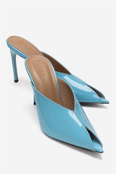 225-0129-2-MAVI RUGANMIRENA Mavi Rugan Kadın Yüksek Topuklu Terlik