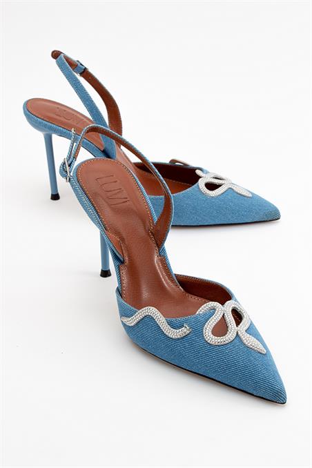 MOLPO Kot Mavi Kadın Topuklu Ayakkabı