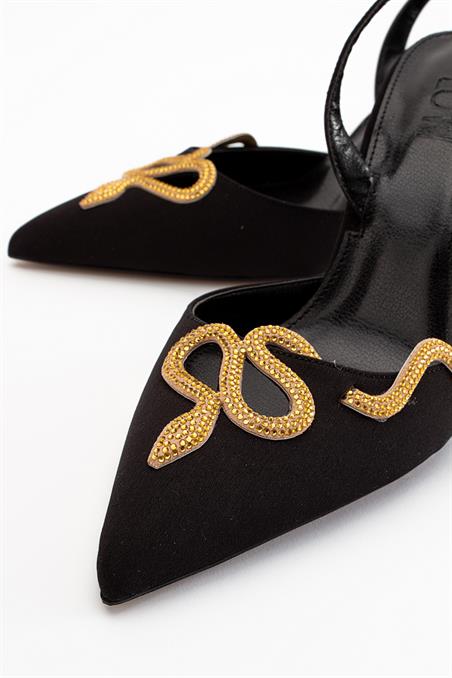 MOLPO Siyah Kadın Topuklu Ayakkabı