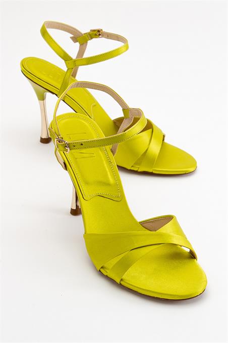 RAVEL Yeşil Saten Kadın Topuklu Ayakkabı