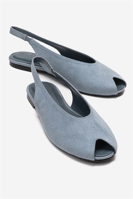 193-500-1-BEBE MAVI SUETSERINA Bebe Mavi Süet Kadın Sandalet