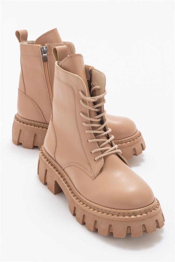 74-304-4-KOYU BEJTOOL Koyu Bej Kadın Bot