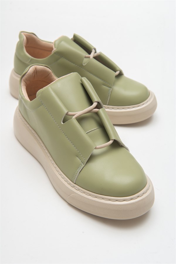 17-405-3-YESILLOYLA Yeşil Cilt Kadın Spor Ayakkabı