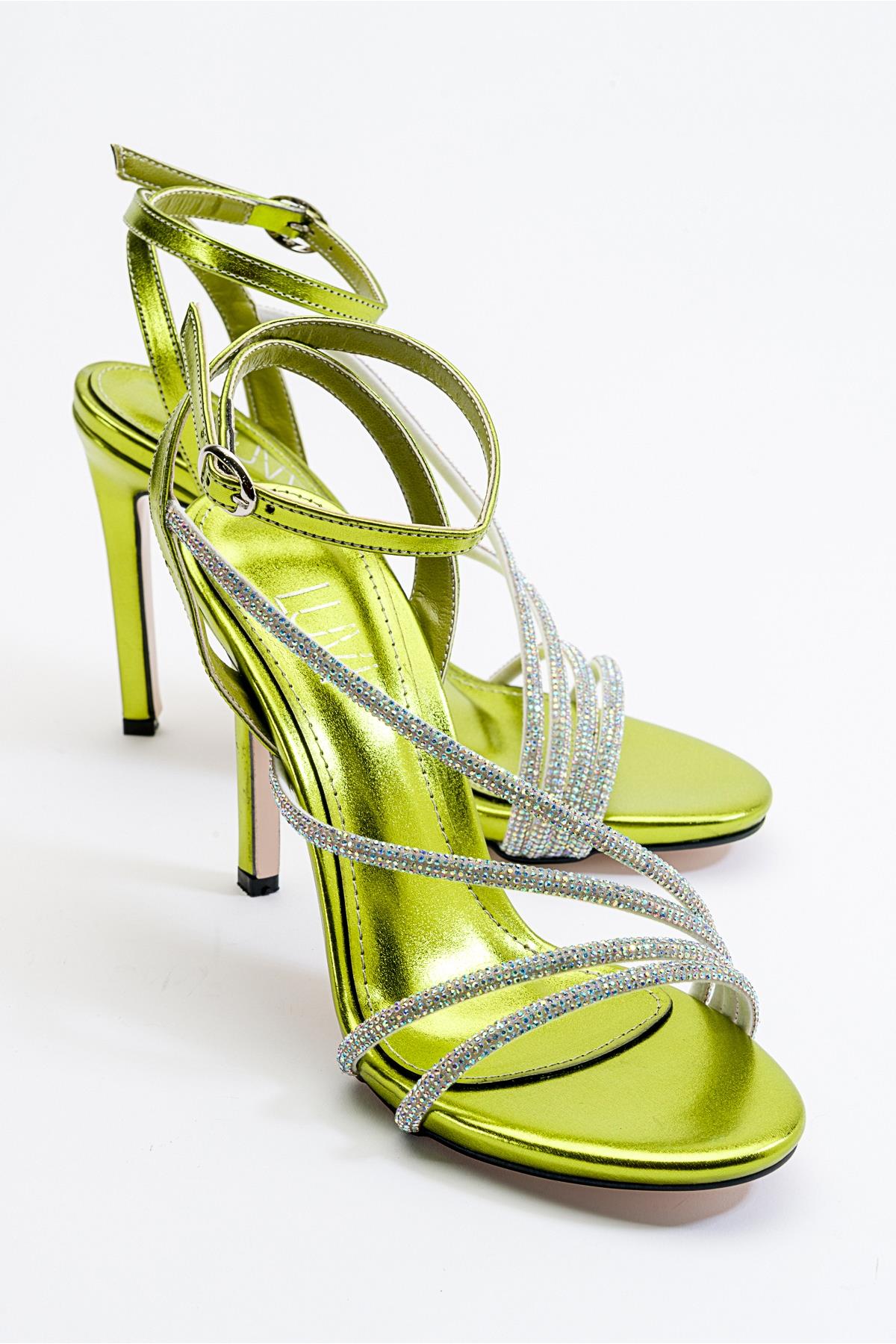 LEEDY Yeşil Kadın Topuklu Ayakkabı