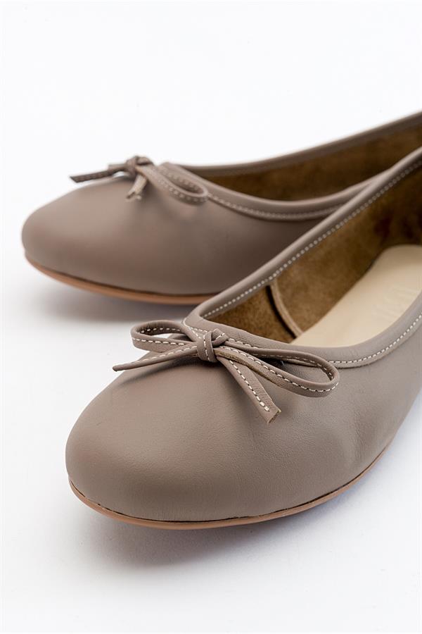 63-01-28-TAS CILT01 Taş Cilt Hakiki Deri Kadın Babet Ayakkabı