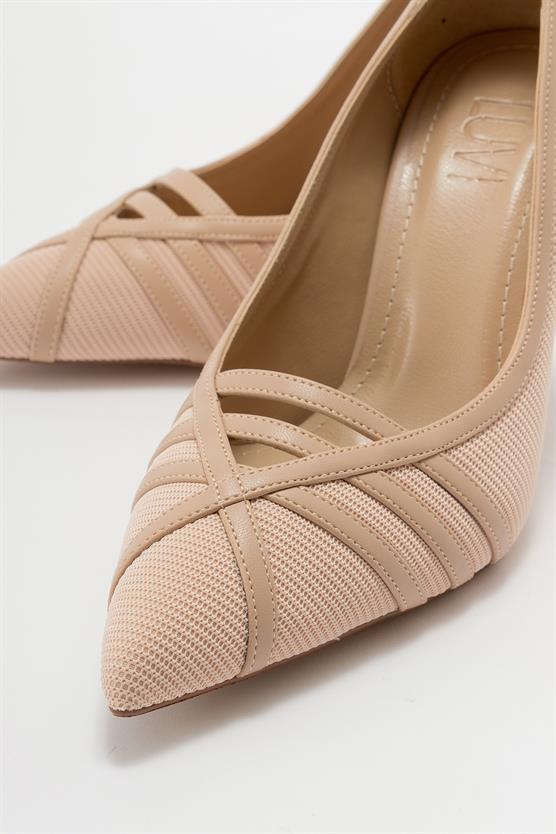 225-5171-2-BEJANDORE Bej Kadın Topuklu Ayakkabı