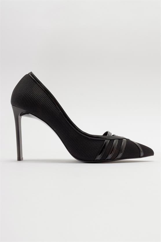 225-5171-3-SIYAHANDORE Siyah Kadın Topuklu Ayakkabı