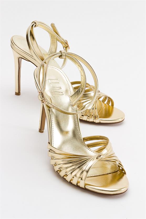 225-3104-5-ALTINGİBS Altın Kadın Topuklu Ayakkabı