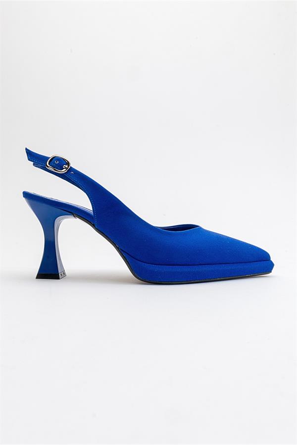 140-605-8-SAX MAVITIDY Sax Mavi Kadın Topuklu Ayakkabı