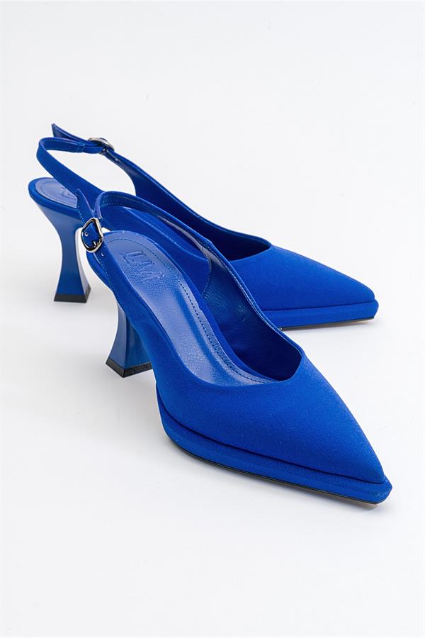140-605-8-SAX MAVITIDY Sax Mavi Kadın Topuklu Ayakkabı
