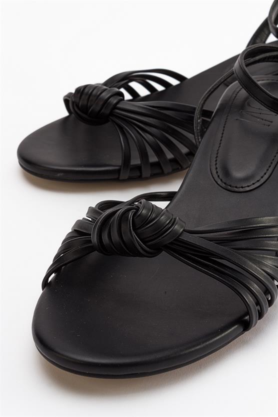 130-4320-5-SIYAH CILTVİND Siyah Cilt Kadın Topuklu Sandalet