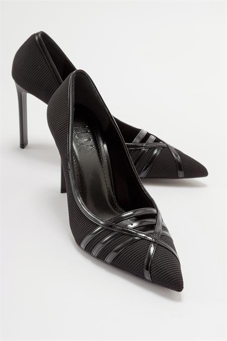 225-5171-3-SIYAHANDORE Siyah Kadın Topuklu Ayakkabı