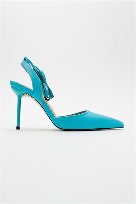 225-5169-5-MAVIBONJE Mavi Kadın Topuklu Ayakkabı