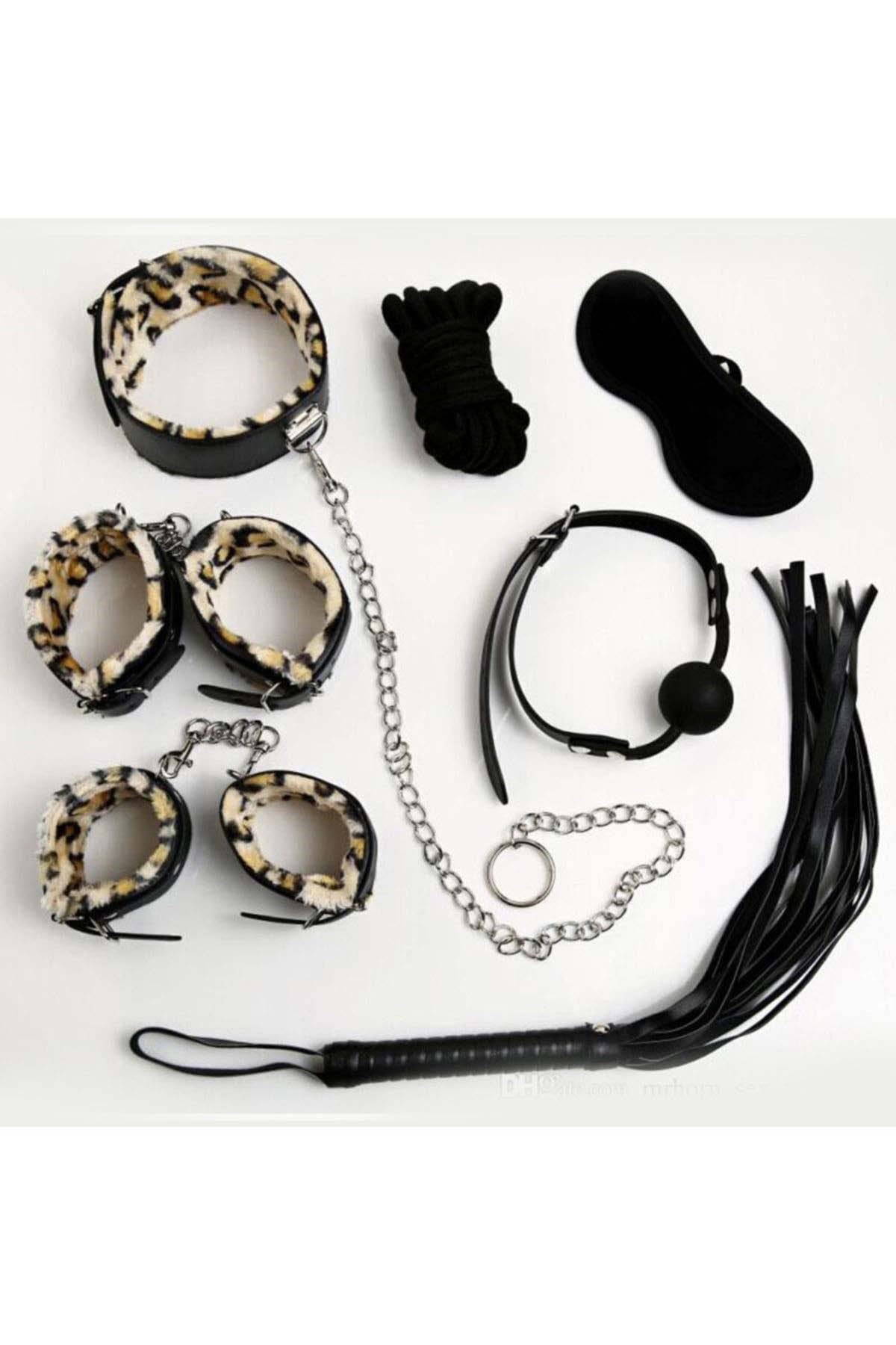 Dedo 7 Li İçi Leopar Fantazi Kelepçe Set