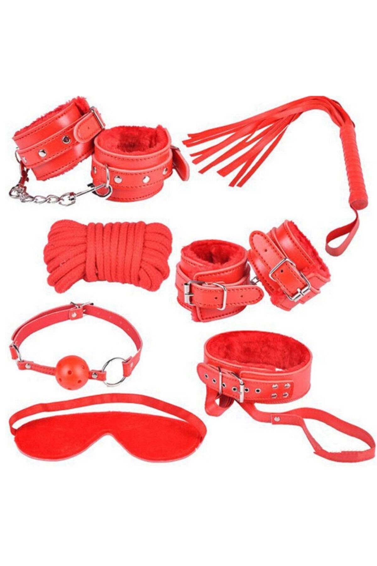 Dedo Kırmızı 7 Li Fantazi Kelepçe Set