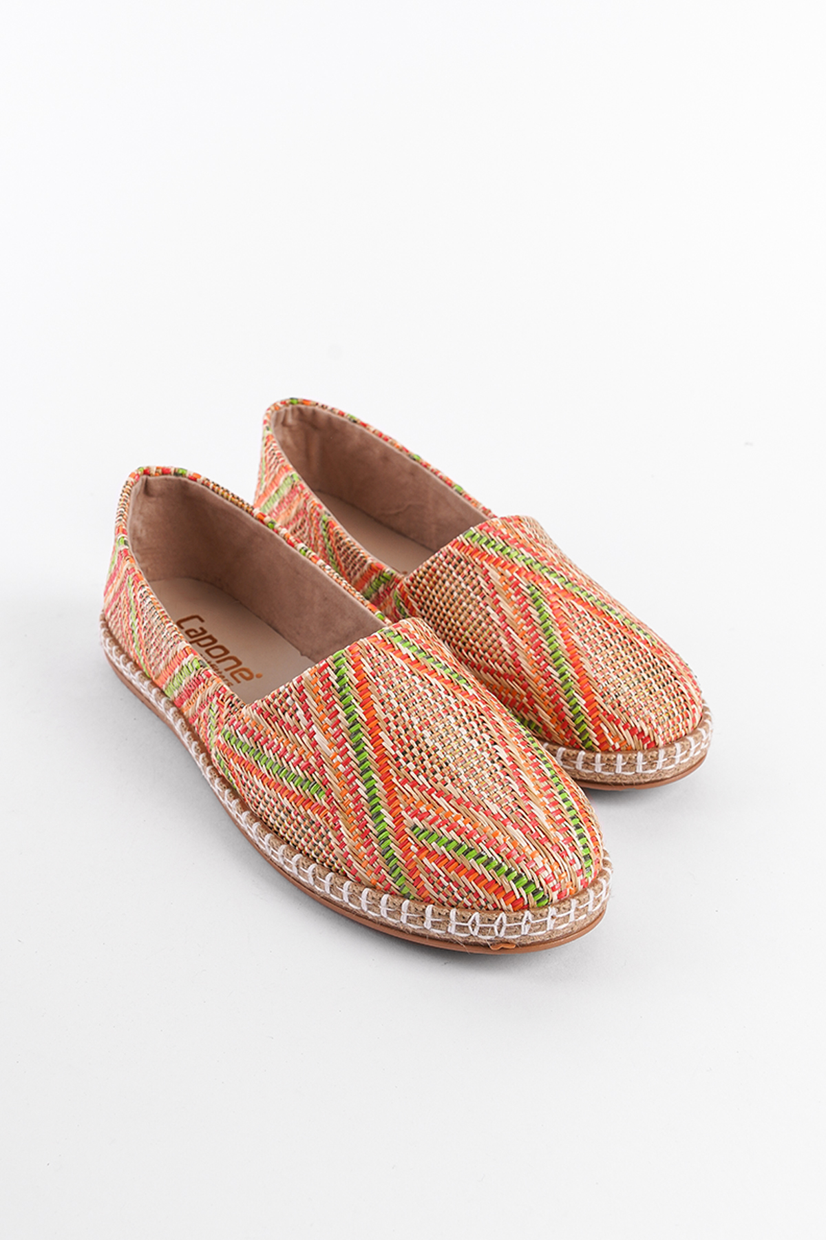 Capone 001 Women Green Orange Espadrille
