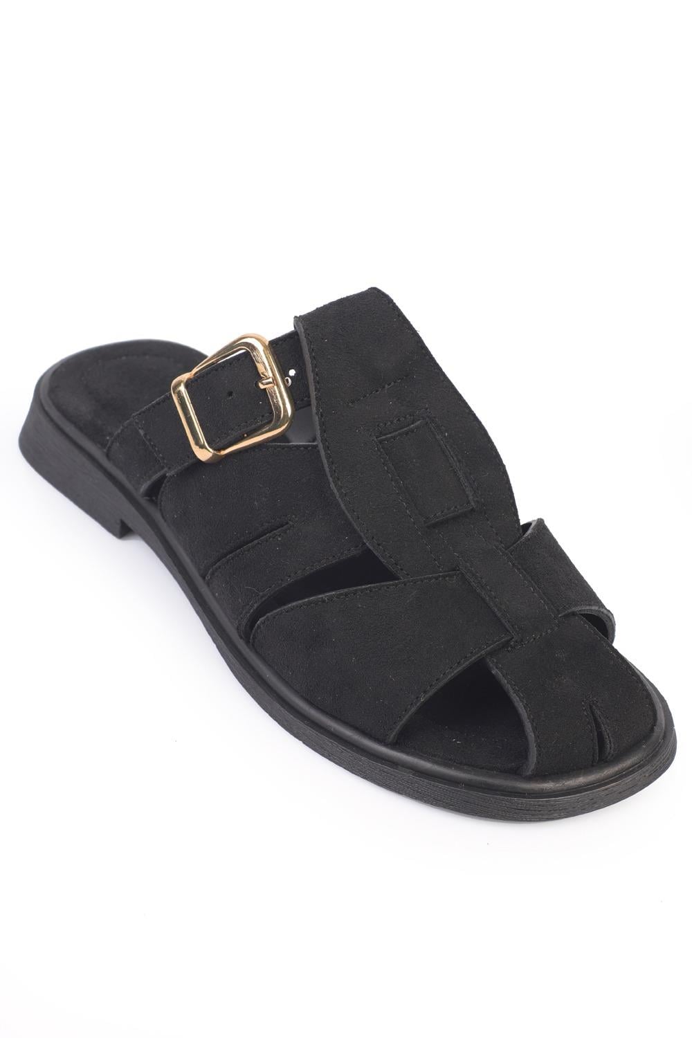Capone  Alanna Suede Look Gladiator Women Sued Black Sandal