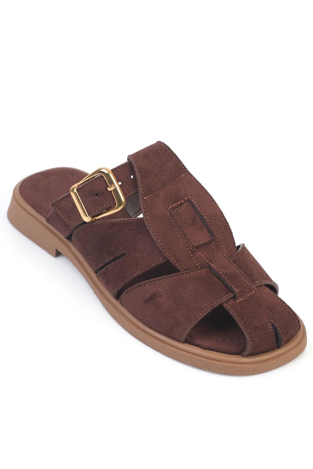 Capone  Alanna Suede Look Gladiator Women Sued Brown Sandal