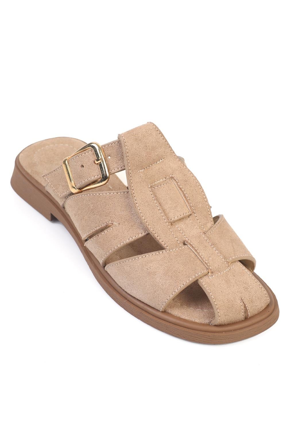 Capone  Alanna Suede Look Gladiator Women Sued Mink Sandal