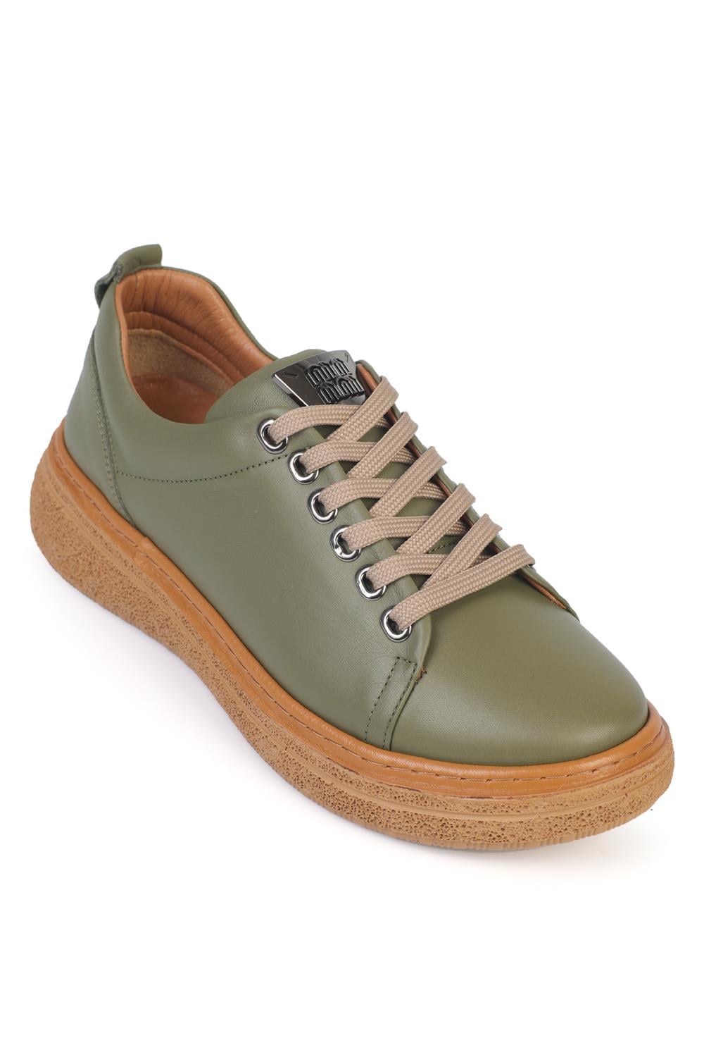 Capone Aurora Genuine Leather Comfort Women Khaki Loafer