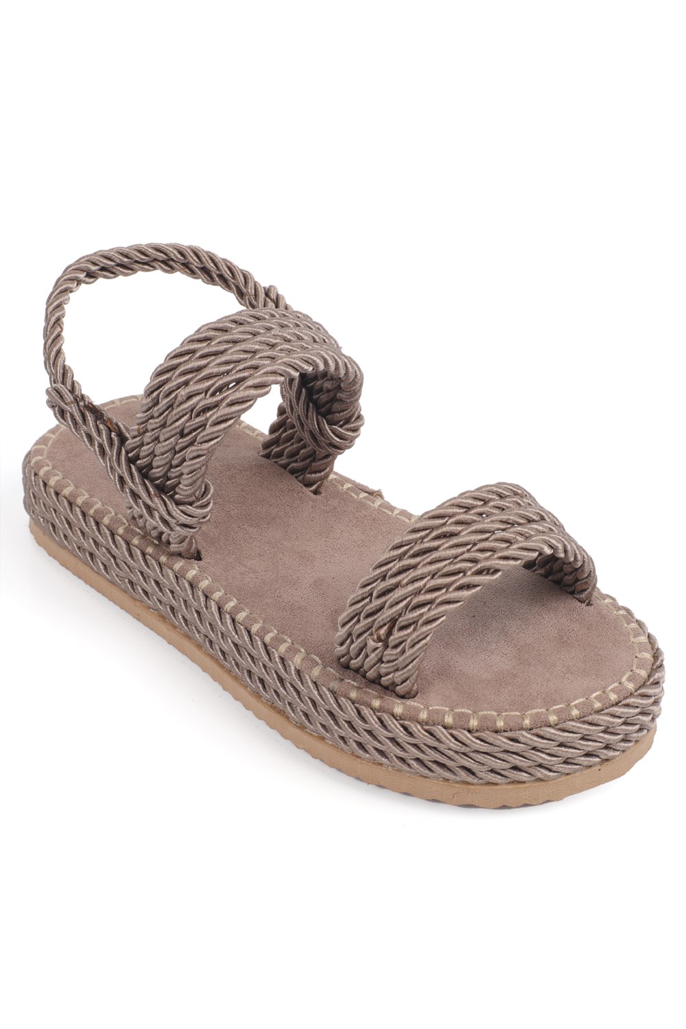 Capone Eileen Wedge Heel Corded Women Mink Slippers