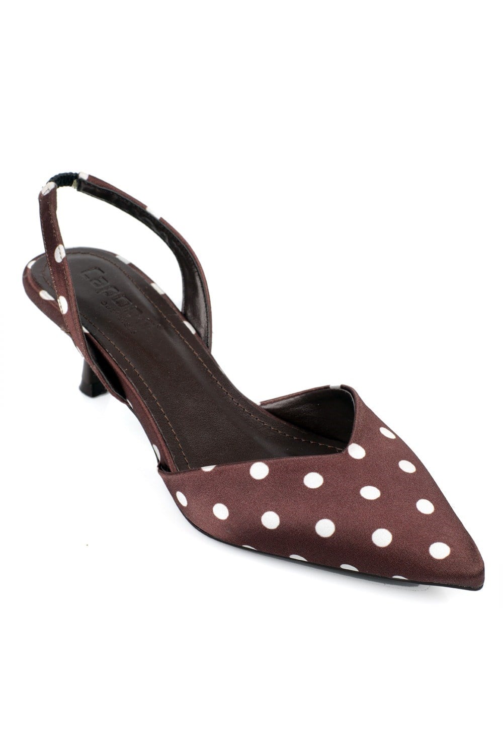 Capone Esmerelda Pointed Toe Slingback Mid Heel Women Brown Shoe
