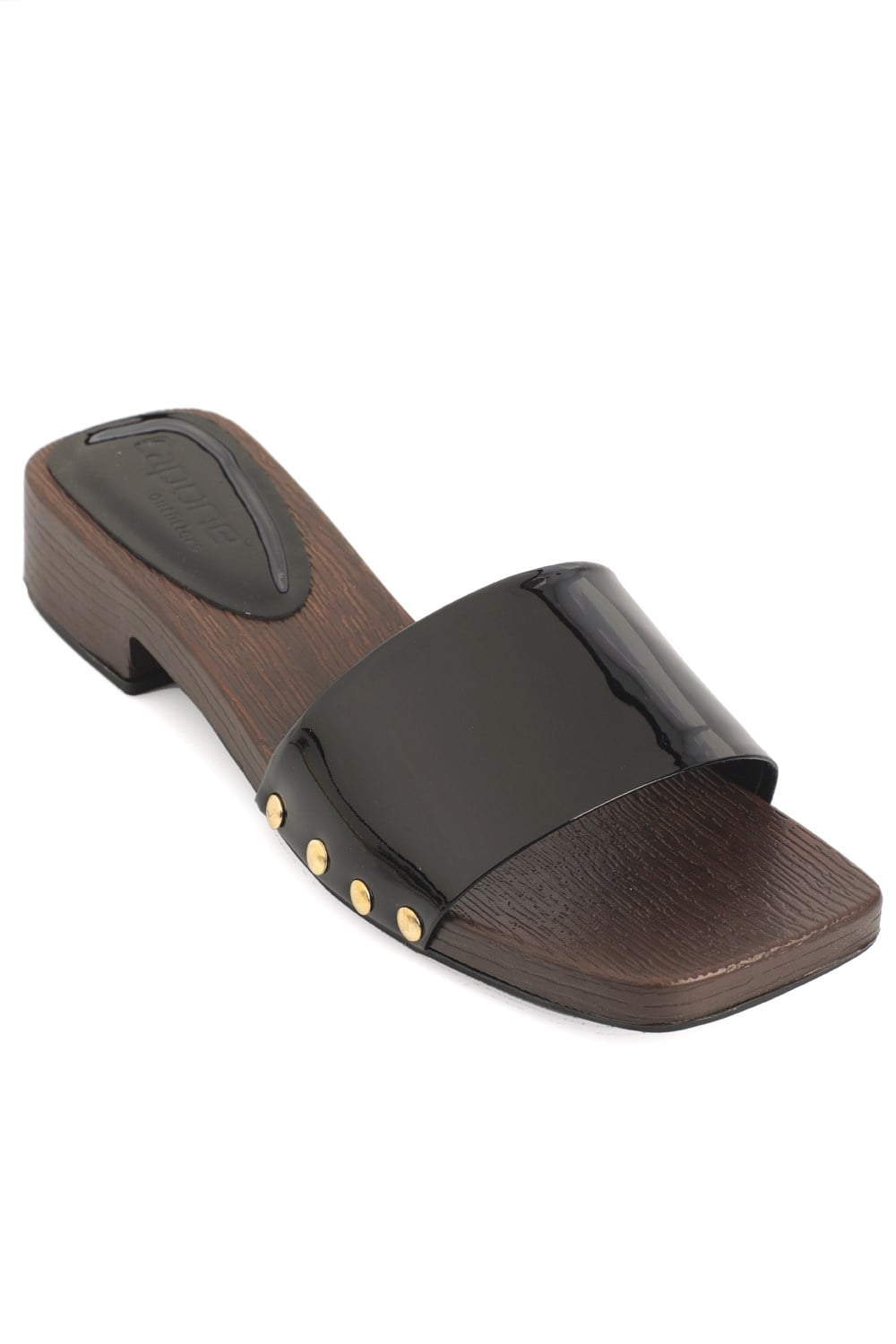 Capone Genuine Leather Suede Women Black Clog
