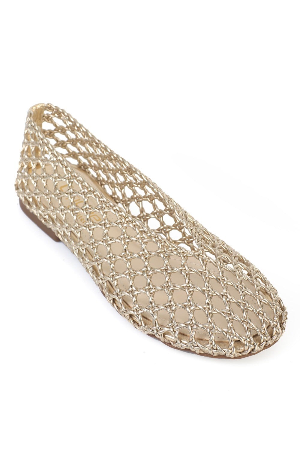 Capone Handwoven Raffia Leather Lined Women  Ballet Flat