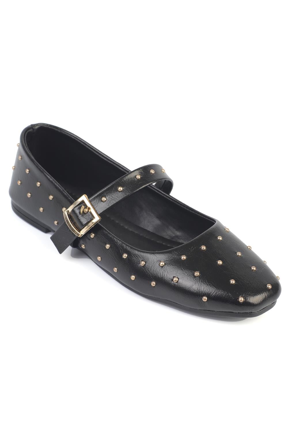 Capone Heddi Strap Women Black Ballet Flat