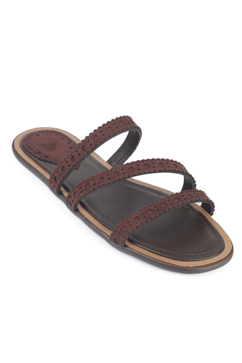 Capone Helene Thong Women Sued Brown Sandal