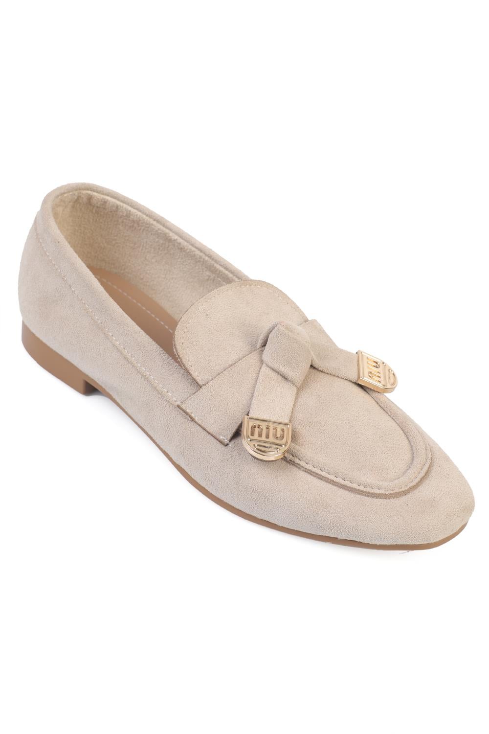Capone Janessa Metal Buckle Soft Women Sued Mink Loafer