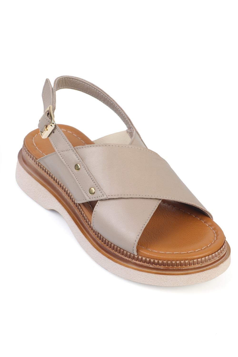 Capone  Katy Genuine Leather Soft Comfort Wedge Heel Women Gem Sandal