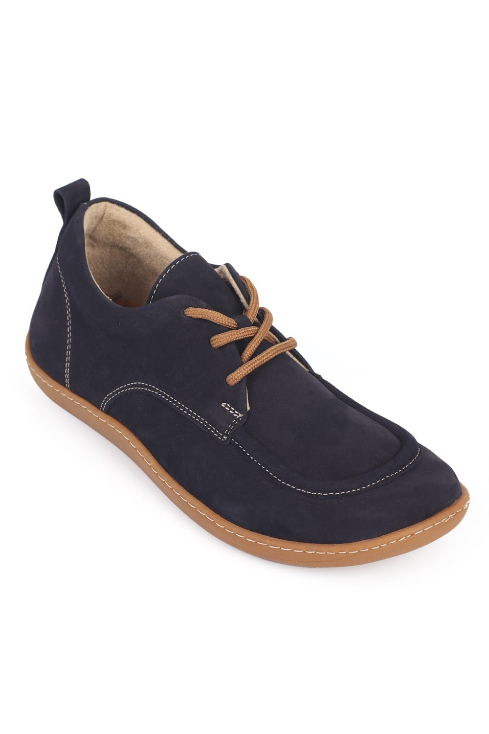 Capone Lauryn Genuine Nubuck Leather Comfort Lace-Up Women Nubuck Navy Loafer